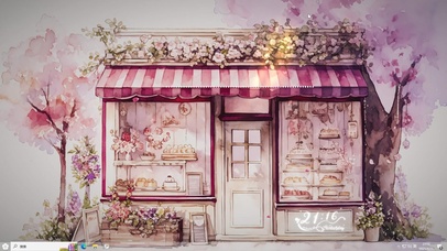 水彩插画-桌面主题