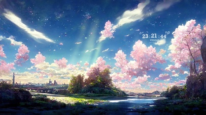 4k 治愈唯美梦幻仙境樱花