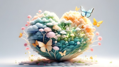裸眼3D花草树木爱心03
