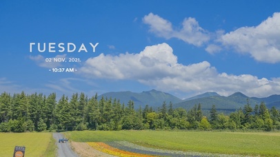 晴朗的天空缤纷的土地