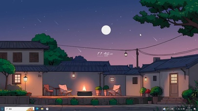 夏夜星空小院主题