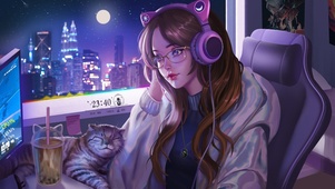 窗边的你（带音乐动态时钟等）