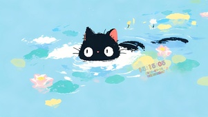 潜水的黑猫