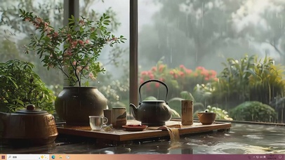 古风雨天茶座主题