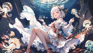 4K清纯可爱梦幻海底少女