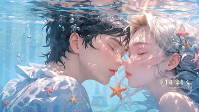 水下接吻情侣