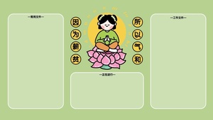 佛系分区文字桌面壁纸