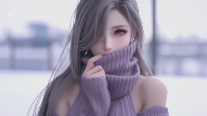 眨眼动态~阳光可爱精致女孩