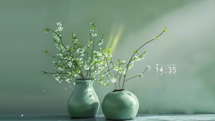 4k青色鲜花