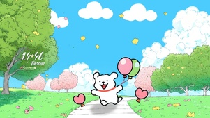 公园线条小狗