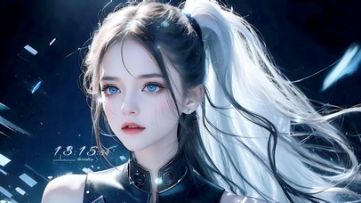 虚空碎片中的马尾辫少女