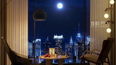 4K城市公寓房间