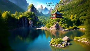 山谷里的湖泊