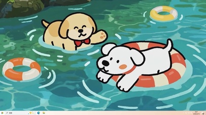 夏天可爱小清新萌宠桌面主题