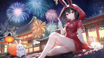 二次元 旗袍兔萝莉