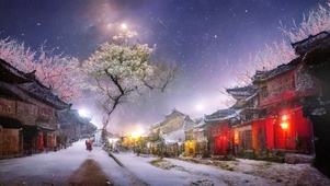 古城风雪