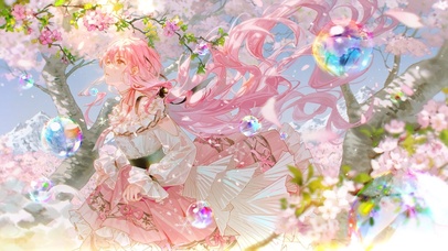 暖暖-樱花富士山