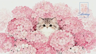 【4K】花丛中的小猫猫