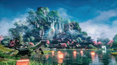 4k唯美治愈樱花古风小镇