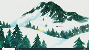 雪峦林涧