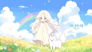 治愈彩虹春天