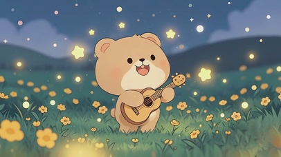 弹吉它的小熊