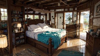 4K唯美治愈午后温馨房间