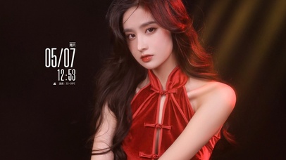 清纯性感红裙御姐