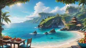 海边的餐桌