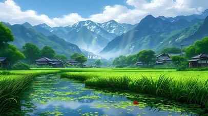 归隐山林 稻田人家