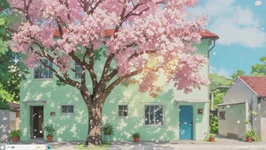 治愈小镇樱花树