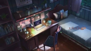 4K治愈夜晚舒适房间