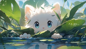 水上可爱猫