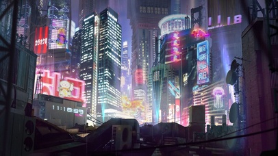 赛博朋克未来城市