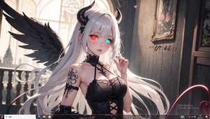 4k恶魔异瞳西欧风室内美少女