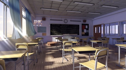 治愈温馨午后的教室