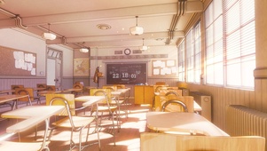 午后的阳光教室
