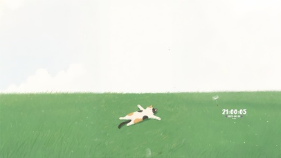 享受大自然的睡觉小猫～