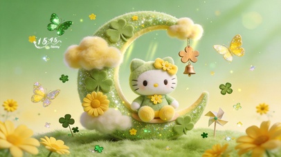 抹茶绿Hello Kitty