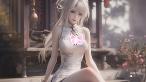 可爱旗袍女孩