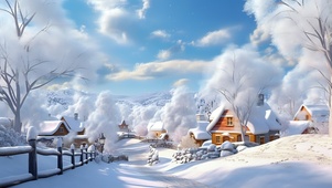 4K-风雪小镇