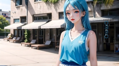 可爱篮球服女孩