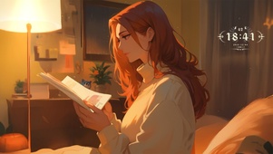 看书女孩