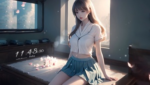 长发校园JK美少女
