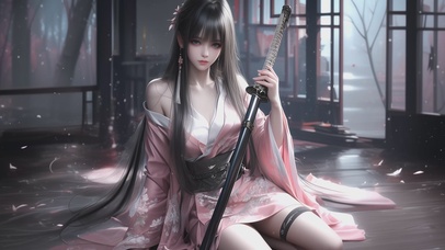 【原创】和服美女武者