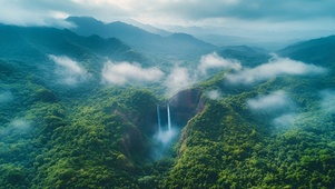 群山幽瀑