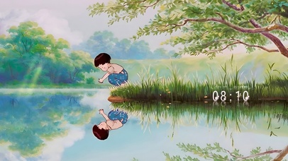 4k春天戏水女孩