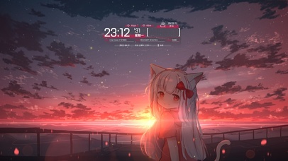 夕阳下耀眼的猫女妹妹