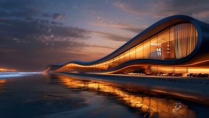 海边壮观建筑