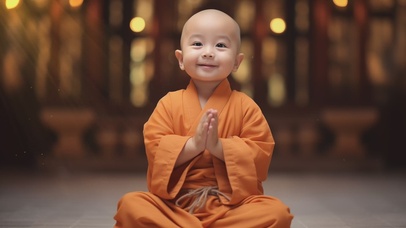 可爱小清新和尚